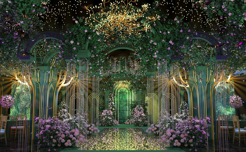 军垦路街道奇妙森林婚礼堂效果展示