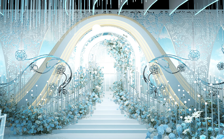 军垦路街道釡香烙馍村水晶厅效果展示